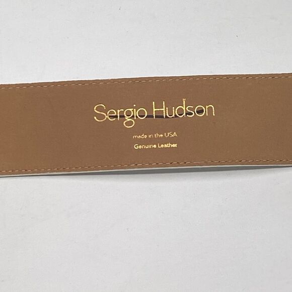 Sergio Hudson Square Buckle Wide Leather Belt size 12 main image 9